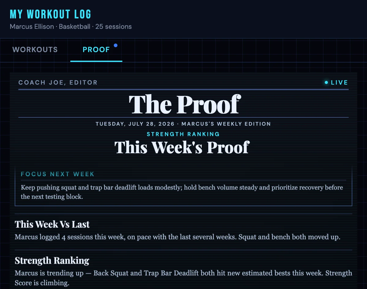 The Proof Feed: Wilco app screenshot